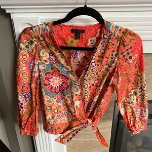 J Crew Wrap Top